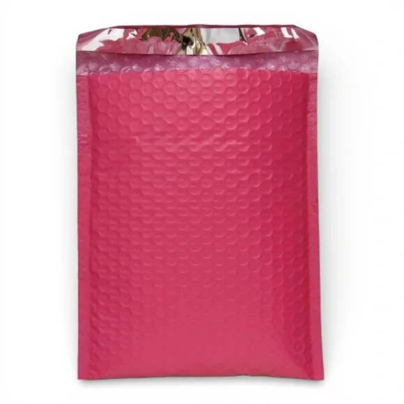 Hot Pink 10.5”x16” Poly Bubble Mailer Pack of 10 - Picture 2 of 7